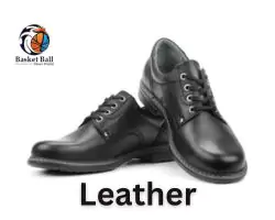 leather material shoes