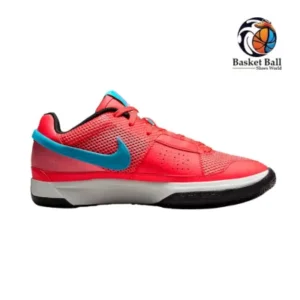 Nike Ja basketball shoe, red colourway, product photo on a plain background